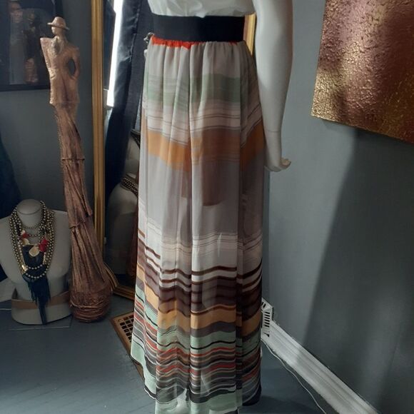 Guess By Marciano Chiffon Maxi Skirt - Picture 8 of 12